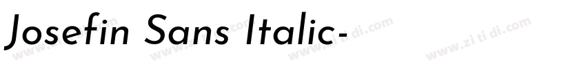 Josefin Sans Italic字体转换